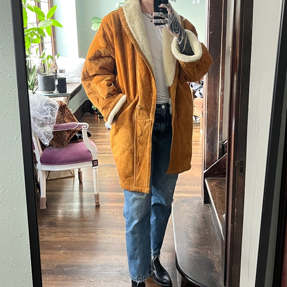 Brown Shearling Coat - image 1